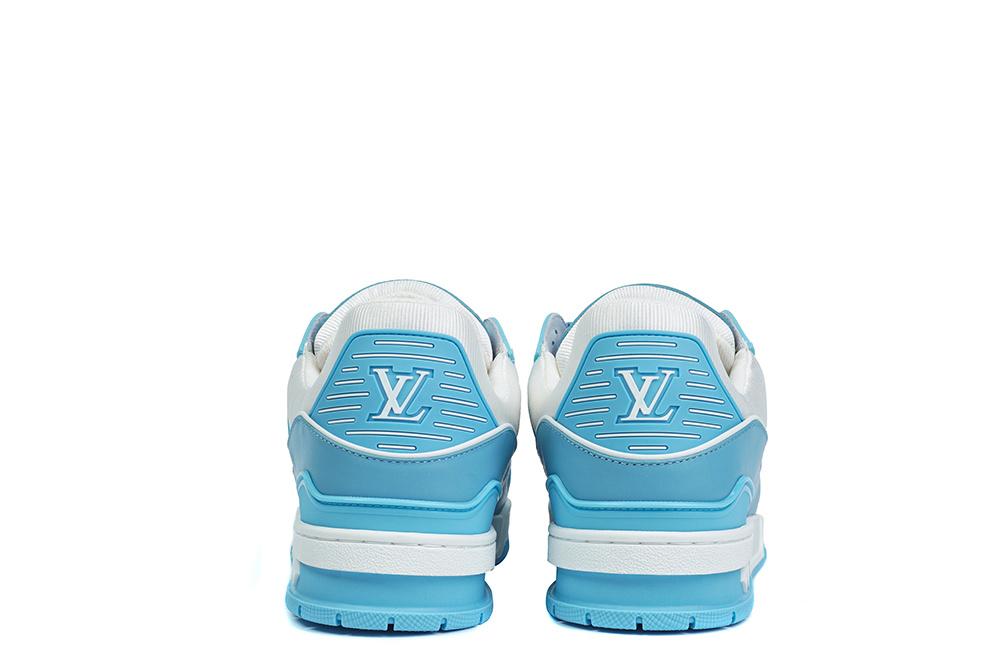 PK god Louis Vuitton LV Trainer Monogram Denim Light Blue retail materials ready to ship